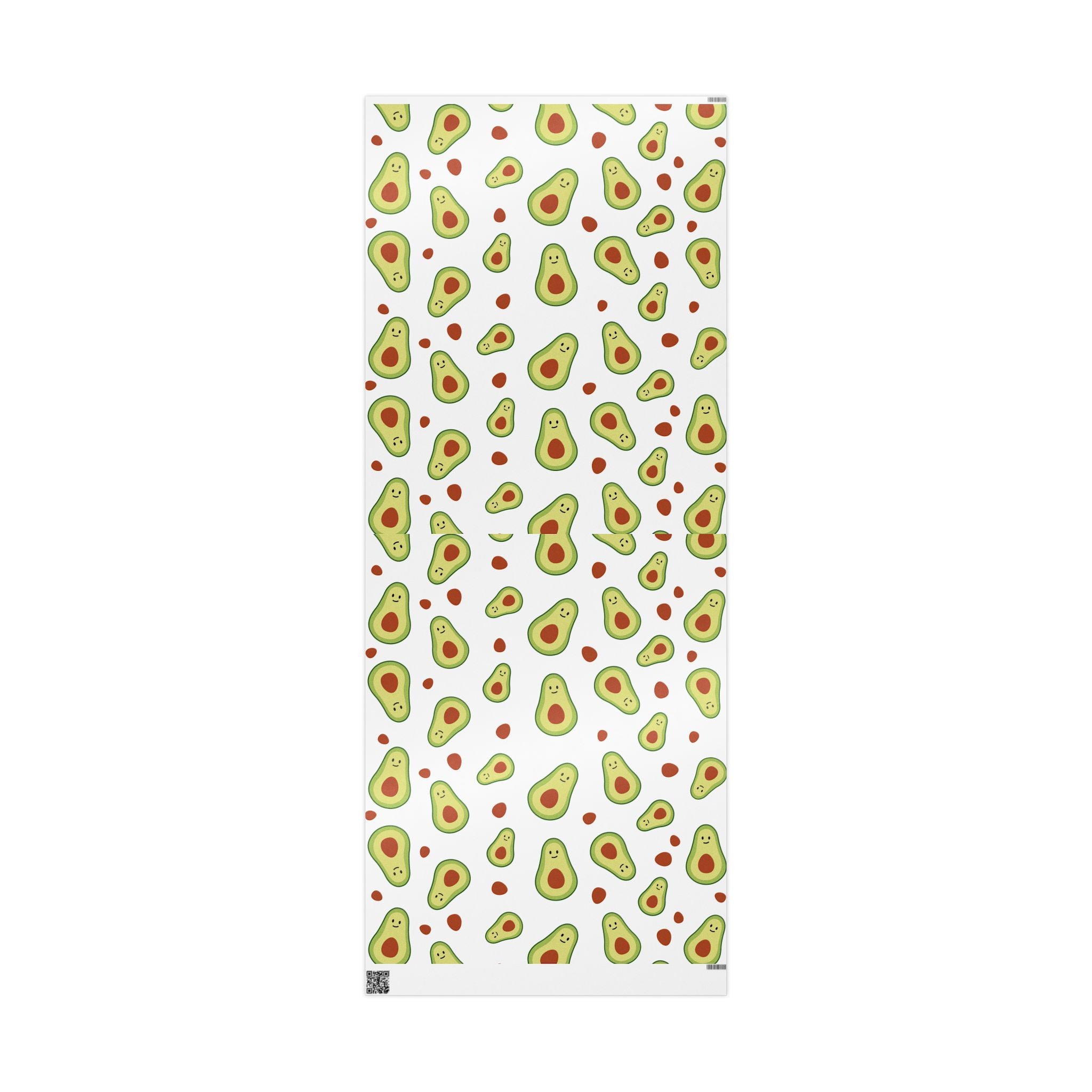 Avocado Pattern Wrapping Paper Roll — Cute Avocado Gift Wrap for Birthdays & Foodies