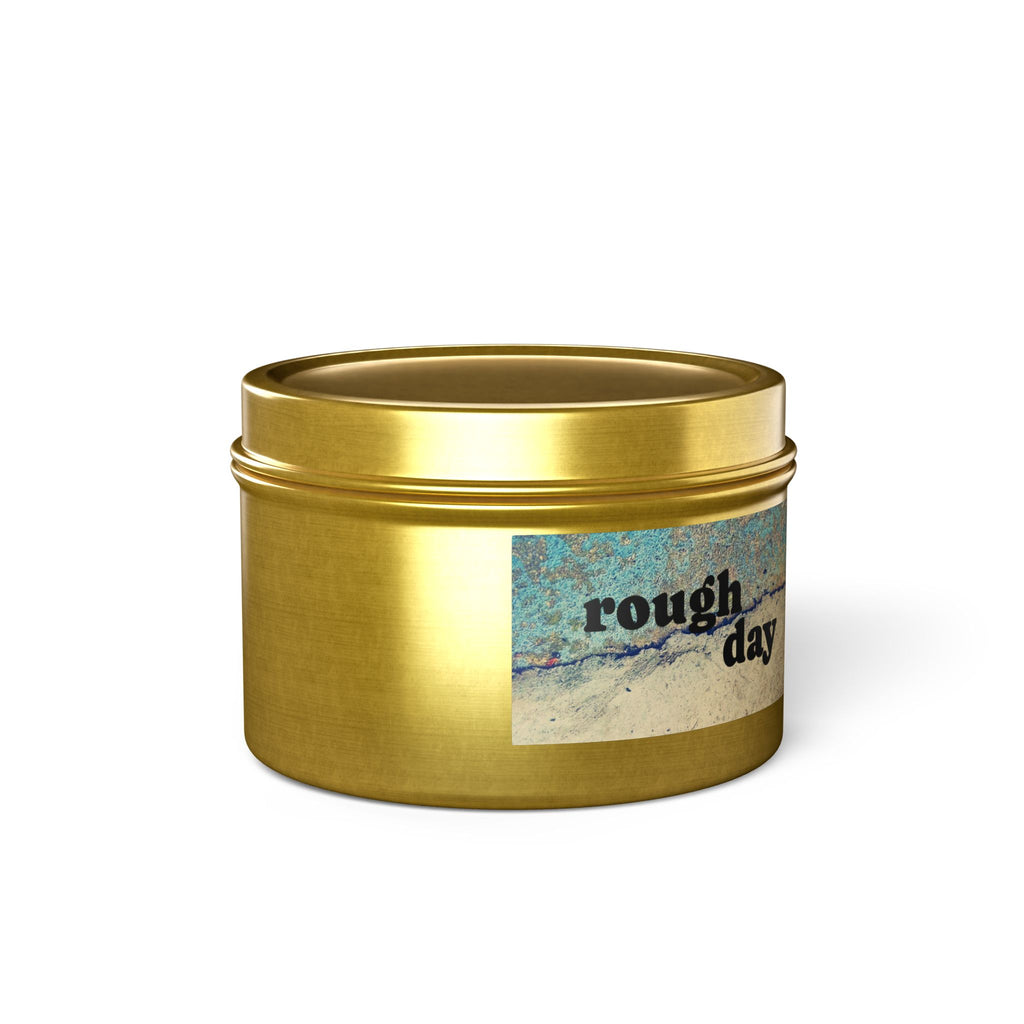 Rough Day Calm Down Scented Tin Candle - Hand-Poured Coconut-Soy Wax for Stress Relief & Mindful Self-Care Rituals