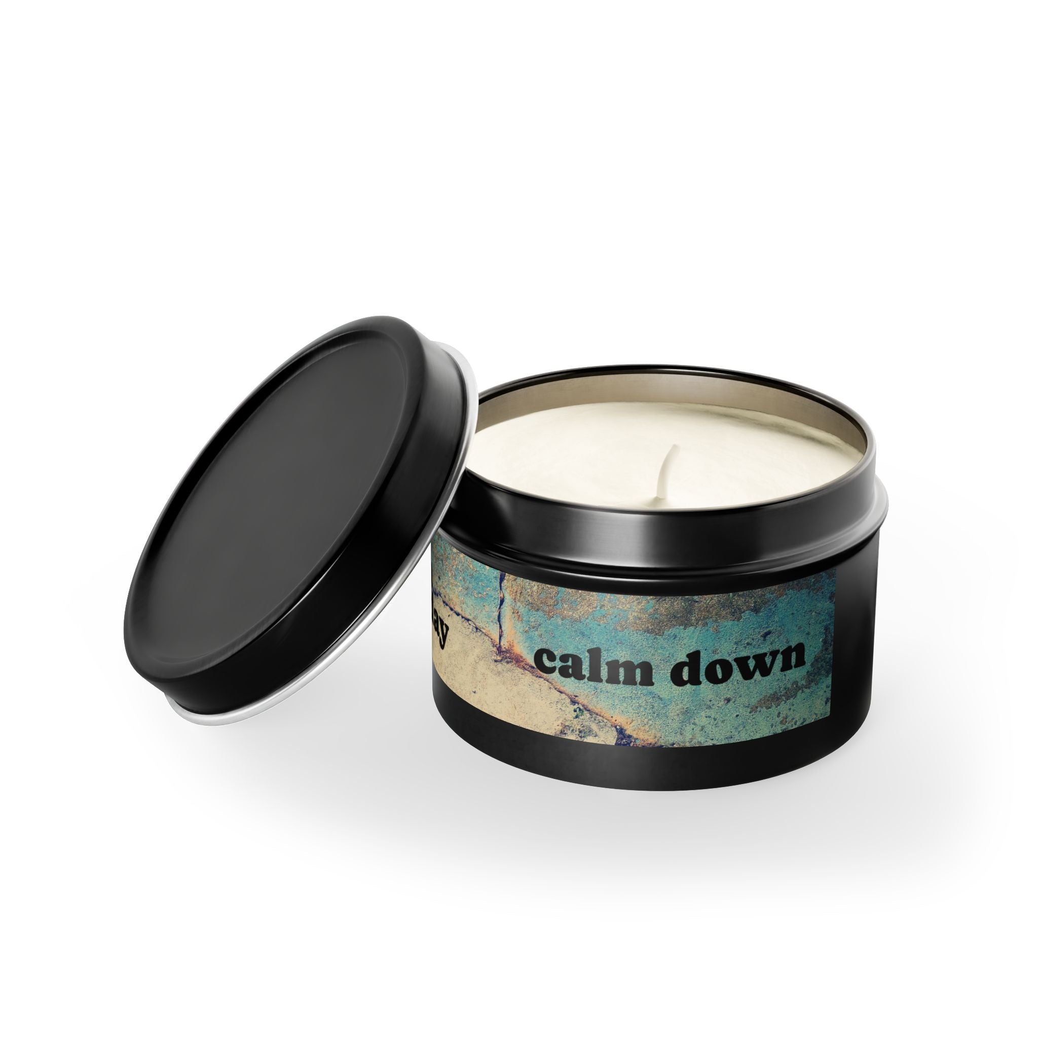 Rough Day Calm Down Scented Tin Candle - Hand-Poured Coconut-Soy Wax for Stress Relief & Mindful Self-Care Rituals