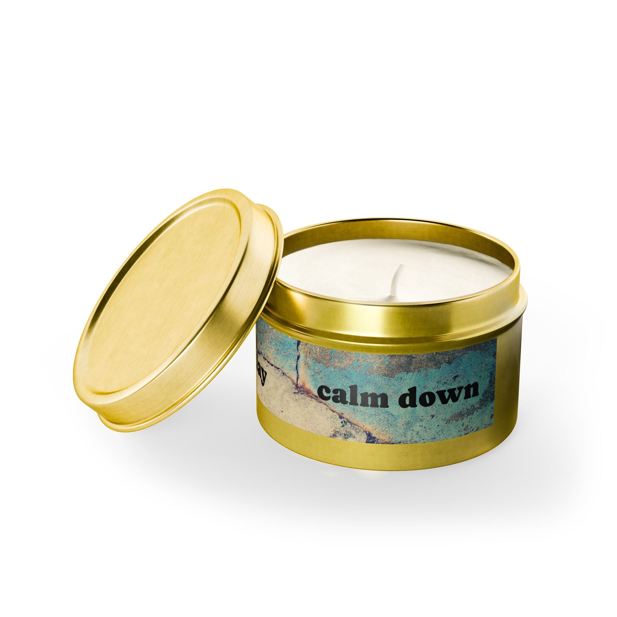 Rough Day Calm Down Scented Tin Candle - Hand-Poured Coconut-Soy Wax for Stress Relief & Mindful Self-Care Rituals