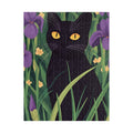 Black Cat in Iris Garden Puzzle — 110/252/520/1014-Piece Calm & Wellness Jigsaw