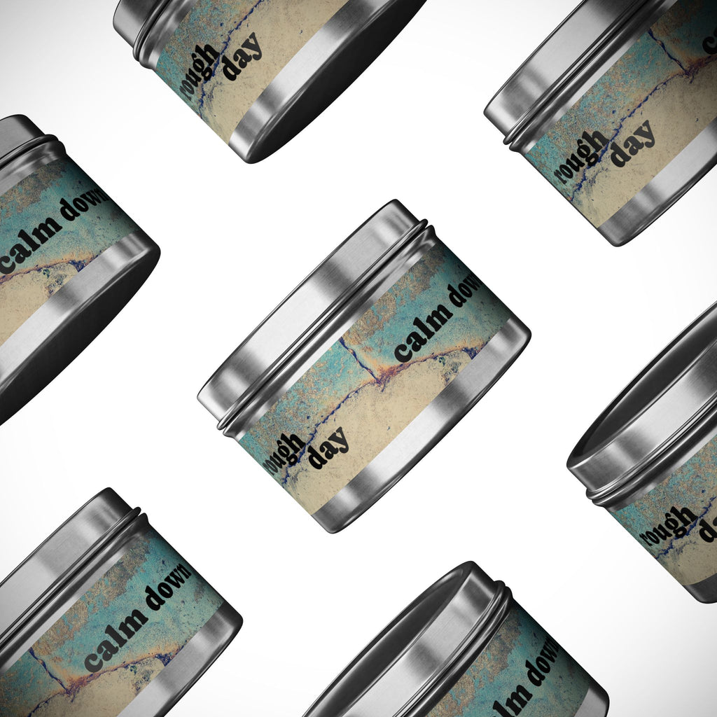 Rough Day Calm Down Scented Tin Candle - Hand-Poured Coconut-Soy Wax for Stress Relief & Mindful Self-Care Rituals