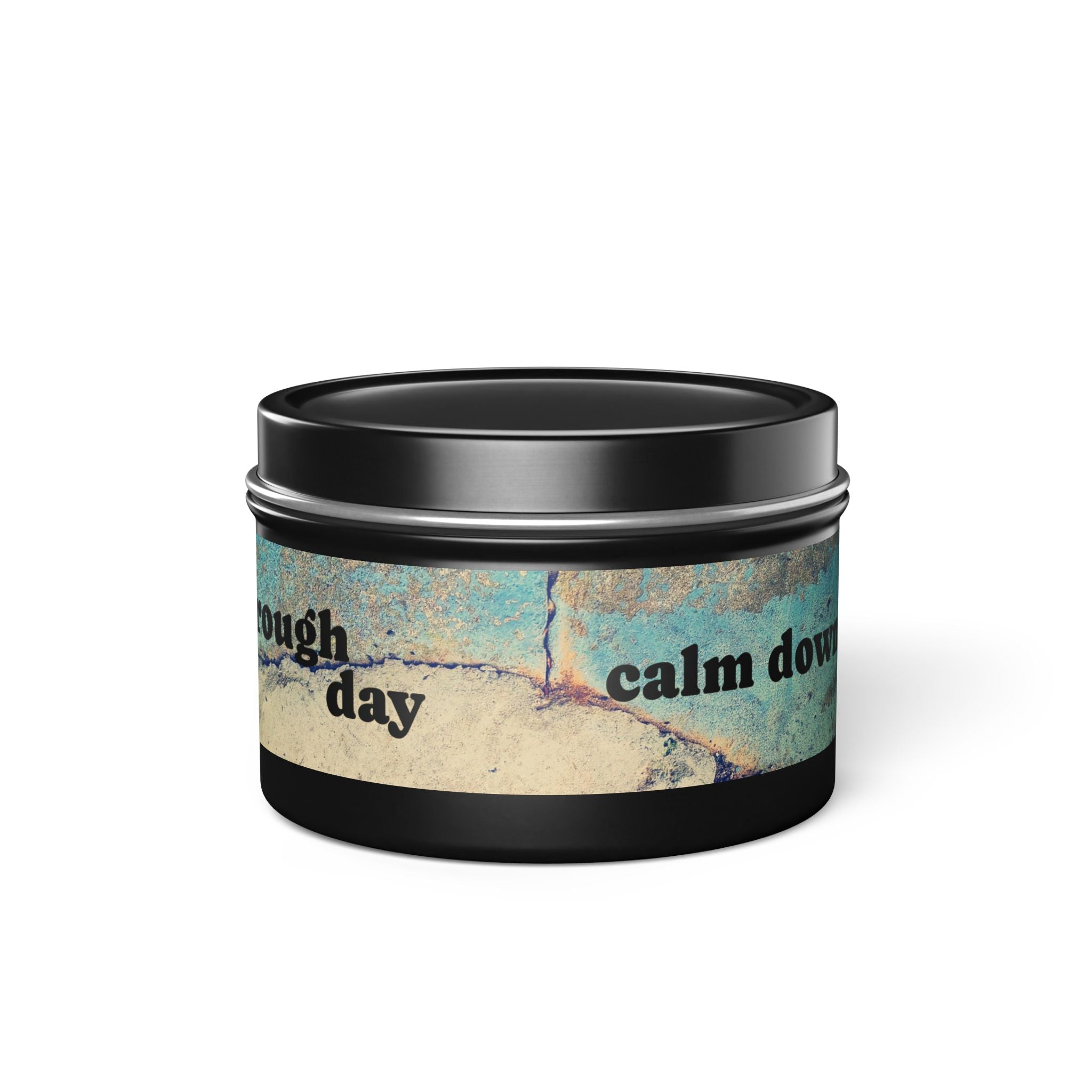Rough Day Calm Down Scented Tin Candle - Hand-Poured Coconut-Soy Wax for Stress Relief & Mindful Self-Care Rituals