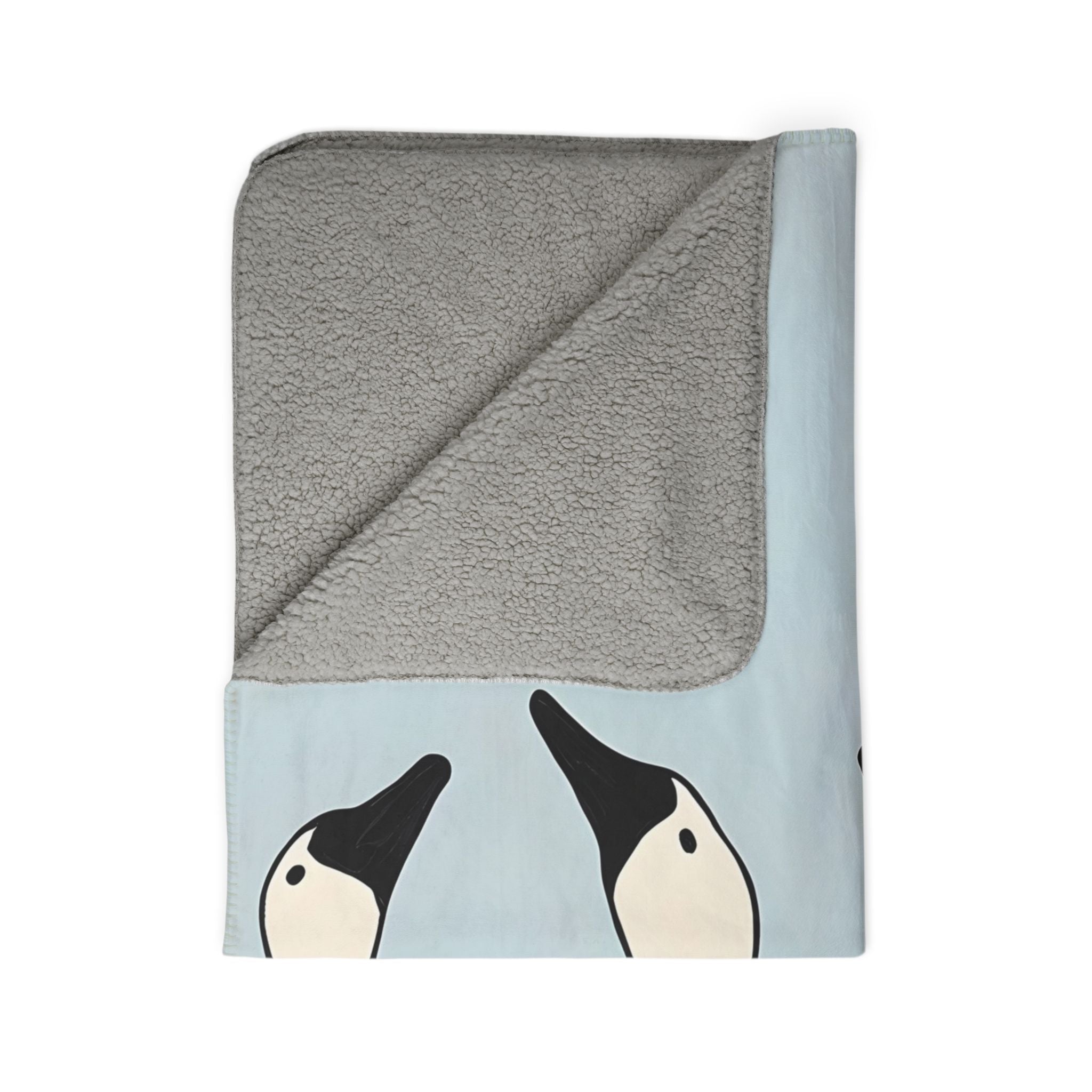 Swan Flock Sherpa Blanket Cozy Blue Fleece Throw with Elegant Swan Design