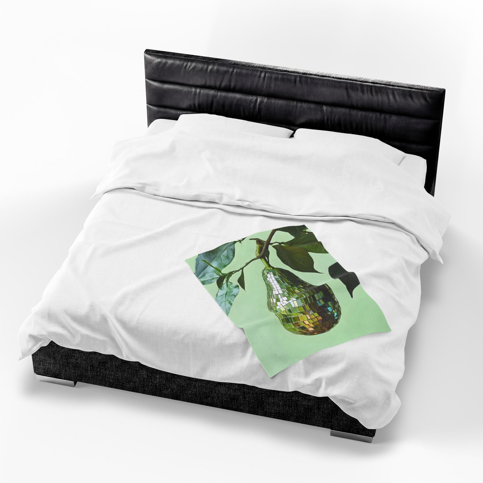 Disco Avocado Plush Blanket for Cozy Nights, Gift for Avocado Lovers, Home Decor, Soft Throw Blanket, Unique Wedding Present