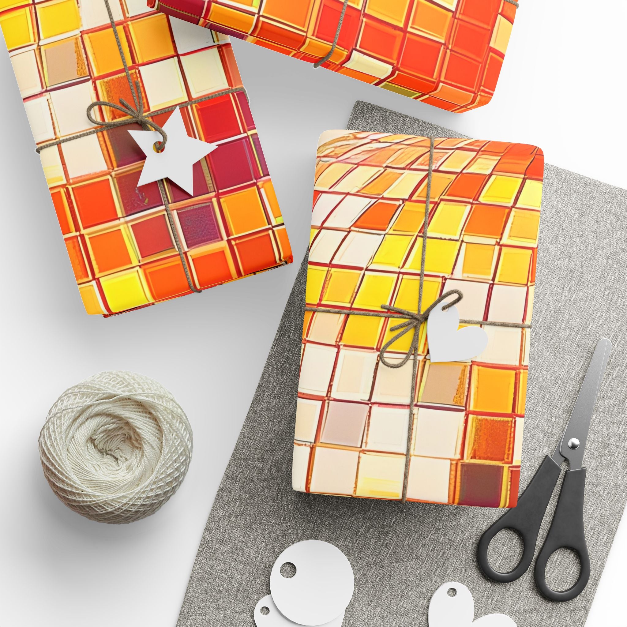 Retro Disco Orange Wrapping Paper — Fruit Gift Wrap for Birthdays, Bridal Showers & Housewarmings