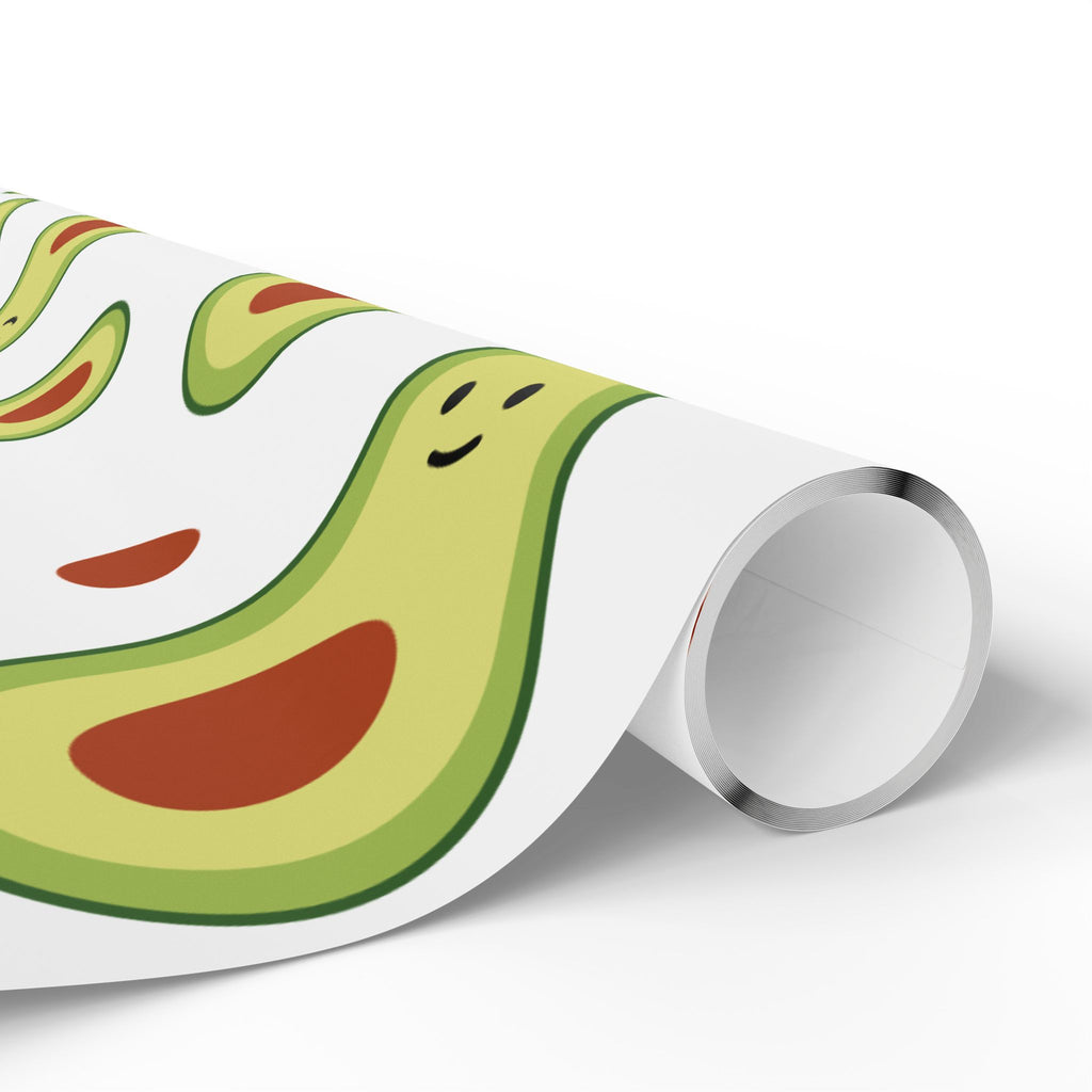 Avocado Pattern Wrapping Paper Roll — Cute Avocado Gift Wrap for Birthdays & Foodies
