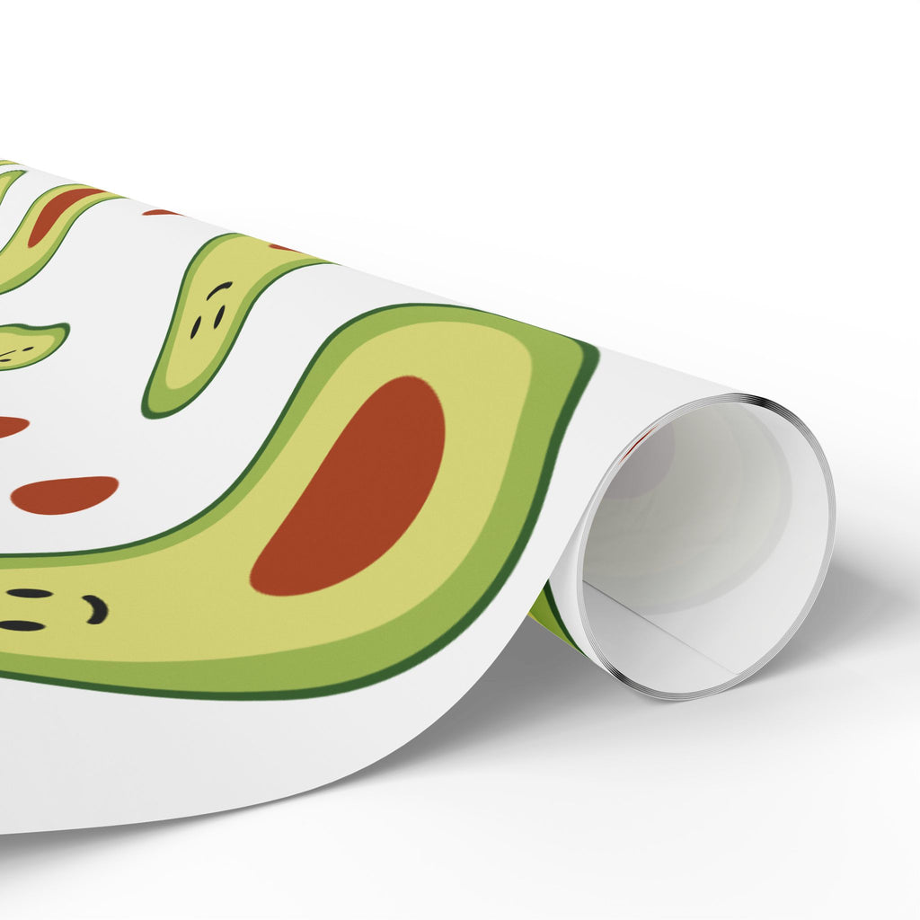 Avocado Pattern Wrapping Paper Roll — Cute Avocado Gift Wrap for Birthdays & Foodies