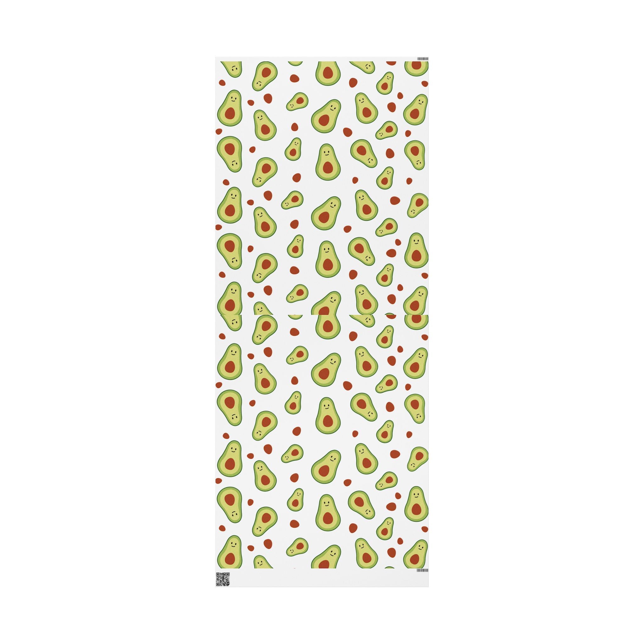 Avocado Pattern Wrapping Paper Roll — Cute Avocado Gift Wrap for Birthdays & Foodies