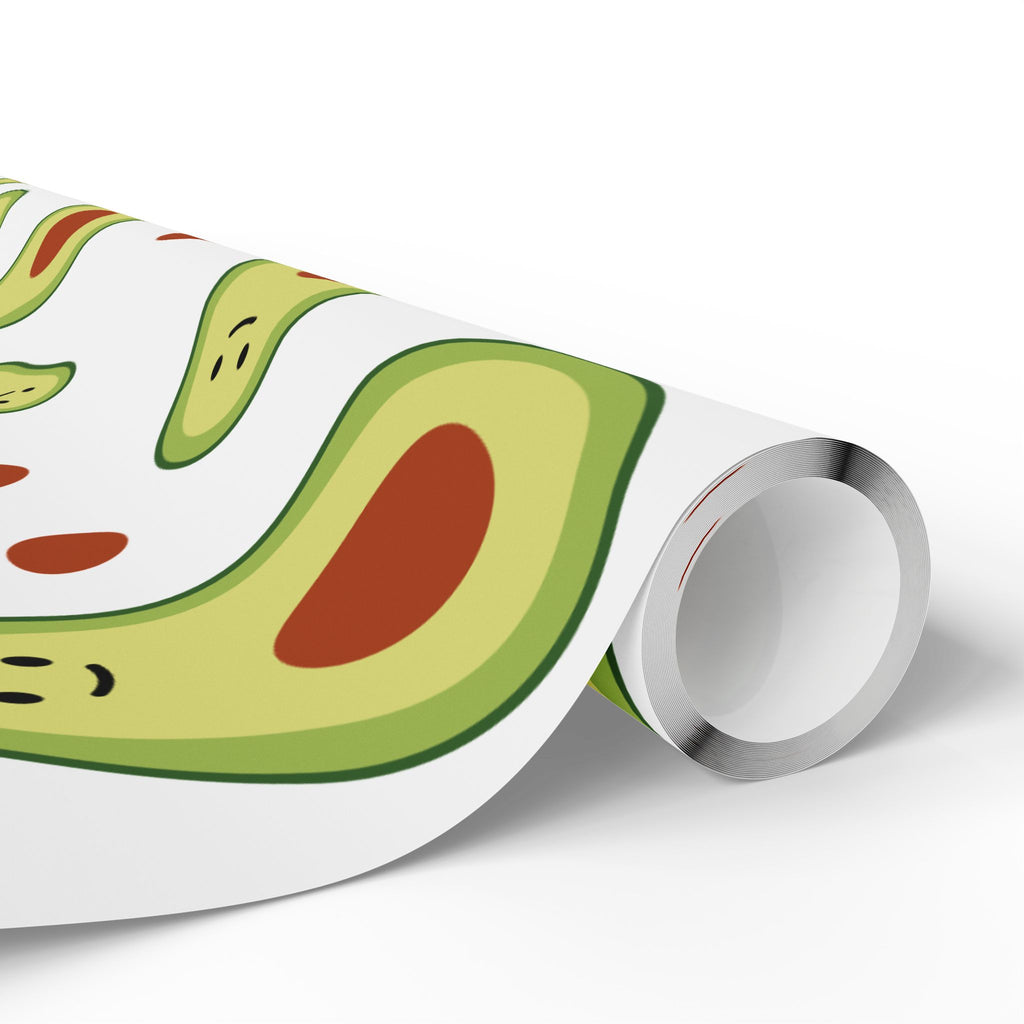 Avocado Pattern Wrapping Paper Roll — Cute Avocado Gift Wrap for Birthdays & Foodies