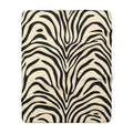Zebra Print Sherpa Blanket — Cozy Cream & Black Animal-Print Throw