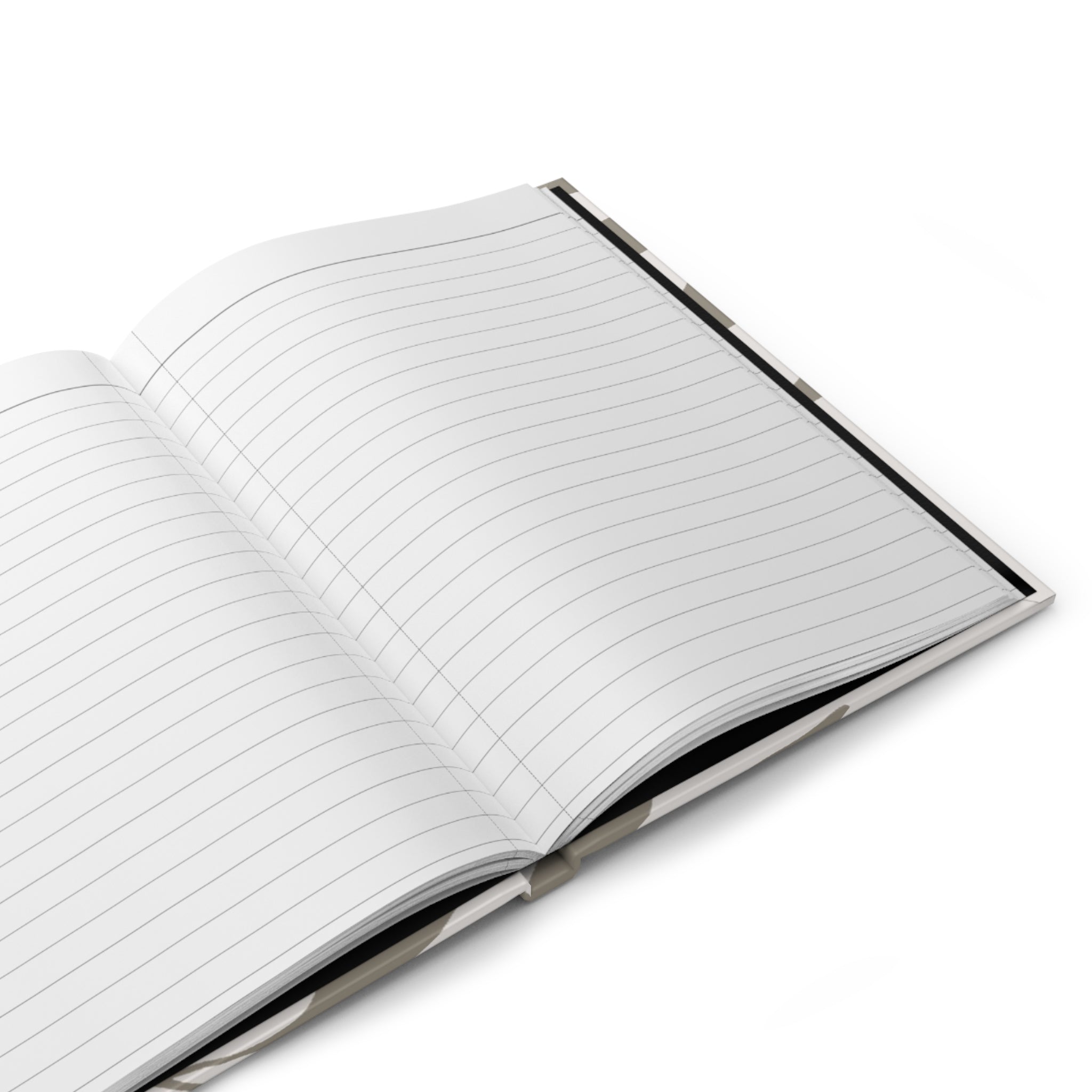 Neutral Palm Leaf Hardcover Journal — Botanical Ruled Notebook for Notes & Planning