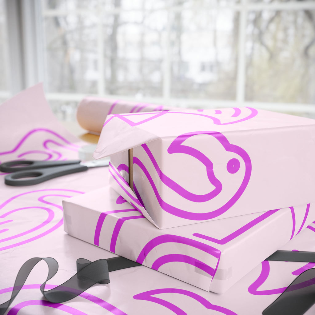 Flamingo Pattern Wrapping Paper — Pink Tropical Gift Wrap (Gloss or Matte)