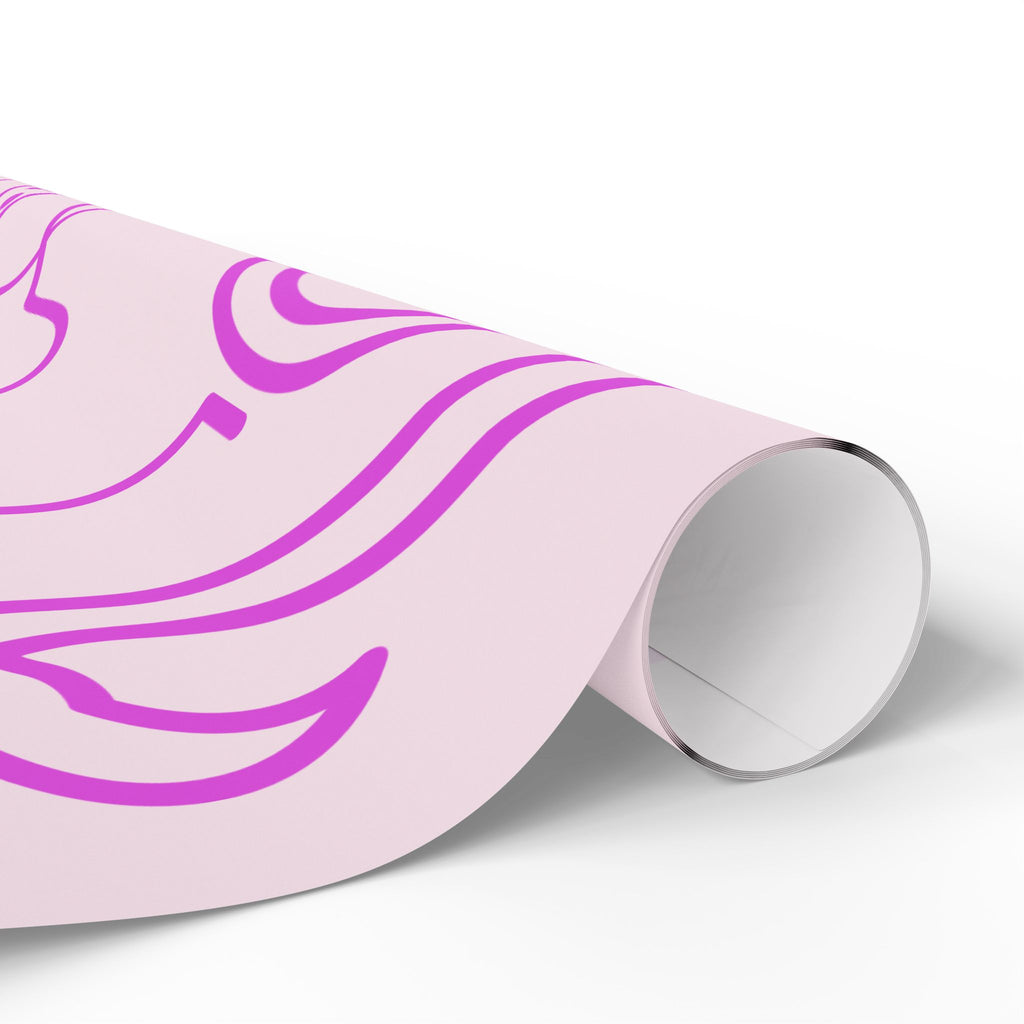 Flamingo Pattern Wrapping Paper — Pink Tropical Gift Wrap (Gloss or Matte)