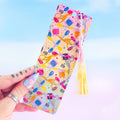 Embroidery Holographic Bookmark - Handmade Sewing & Craft Bookmark, Book Lover Gift