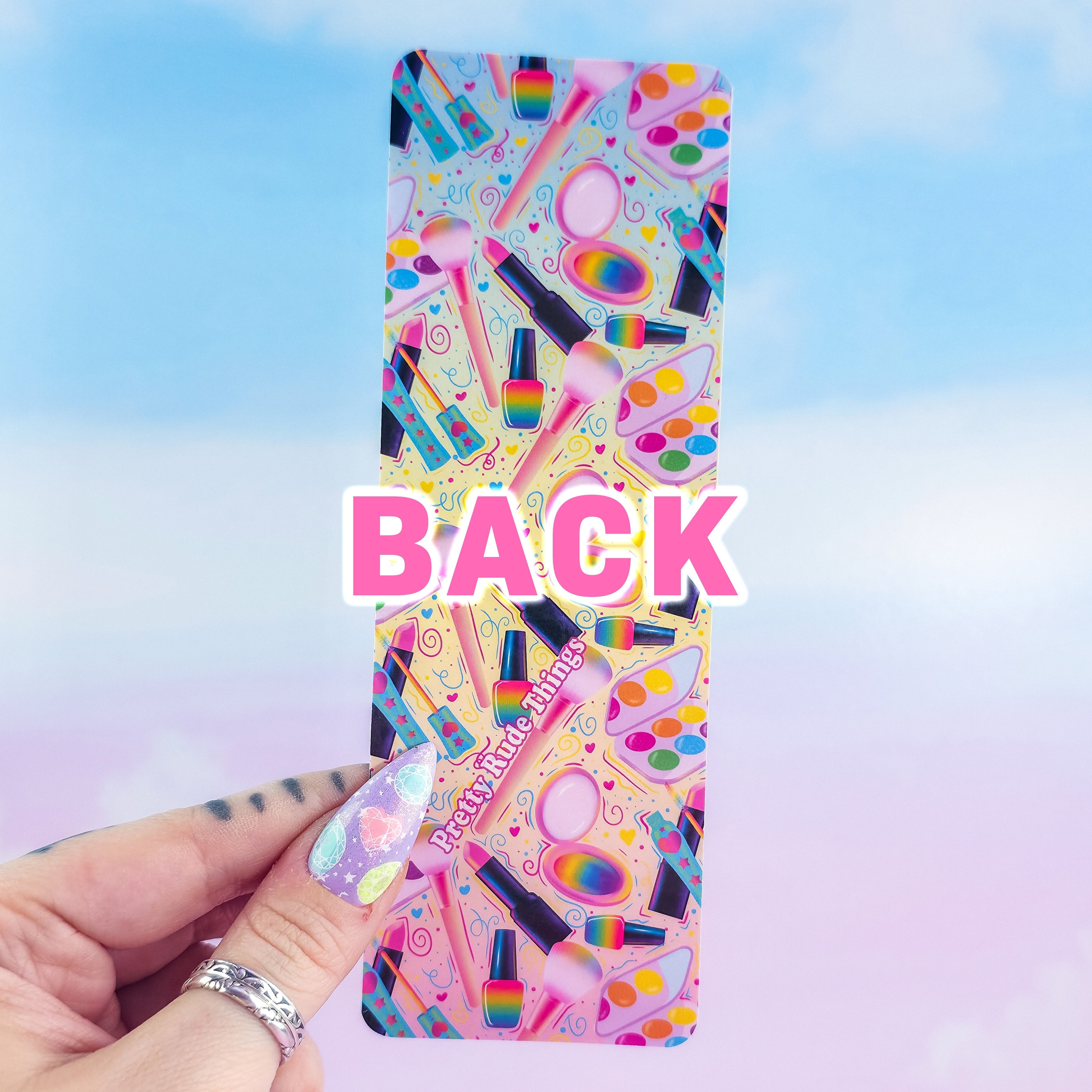 Makeup Holographic Bookmark - Cute Colorful Beauty Bookmark, Book Lover Gift