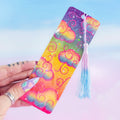 Rainbow Holographic Clouds Bookmark - Cute Colorful Bookmark, Book Lover Gift